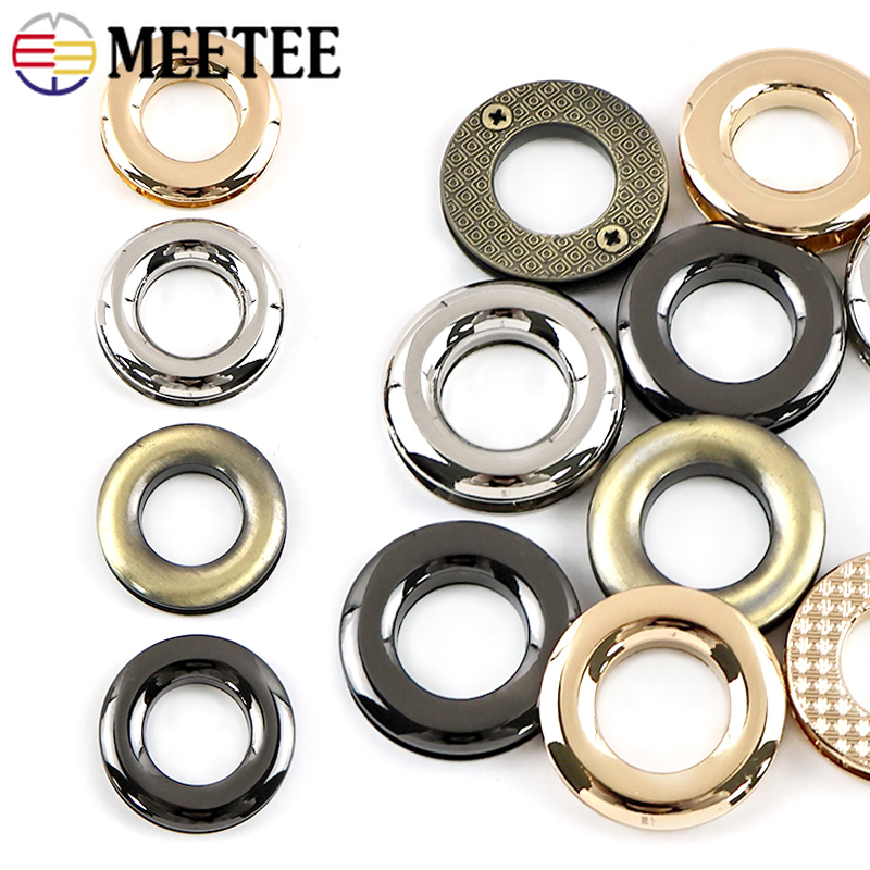 Leatherwork Eyelets - 10 unidades de hebillas metálicas de