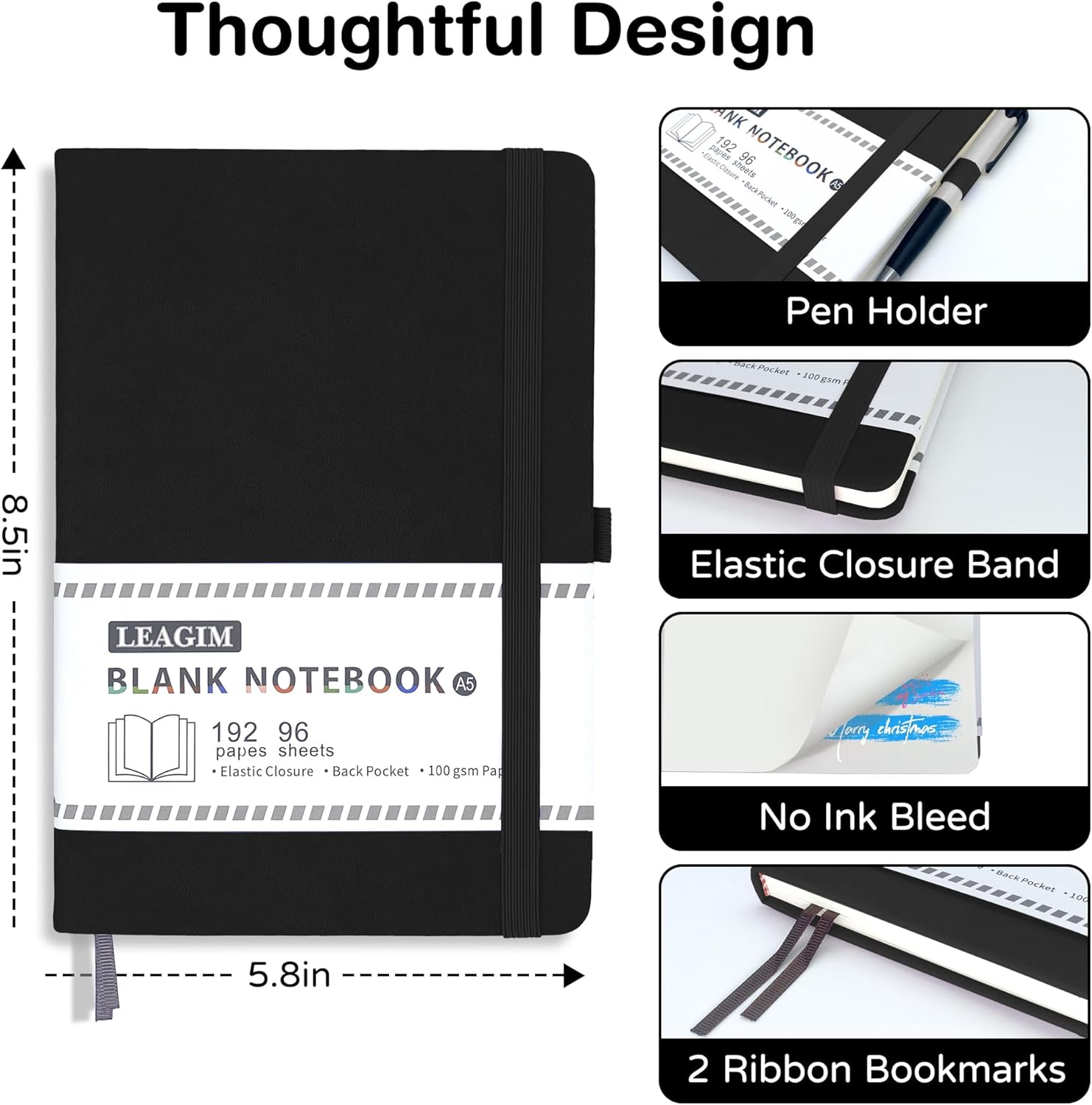 Cuaderno de Notas en Blanco A5 - Leatherwork Journal reseña y precio
