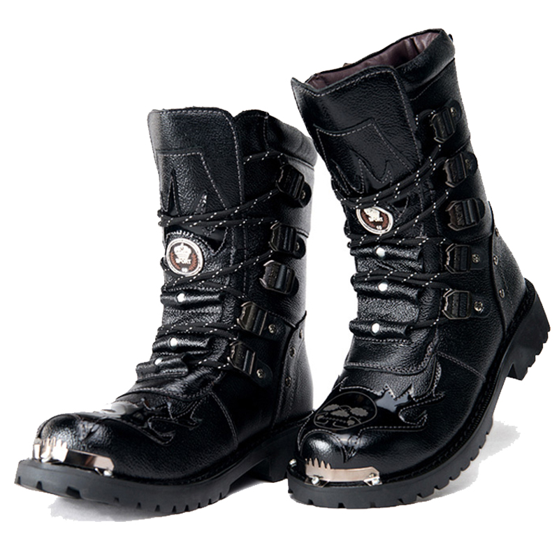 Botas de combate para hombre,  - Youtube Leatherwork reseña y precio