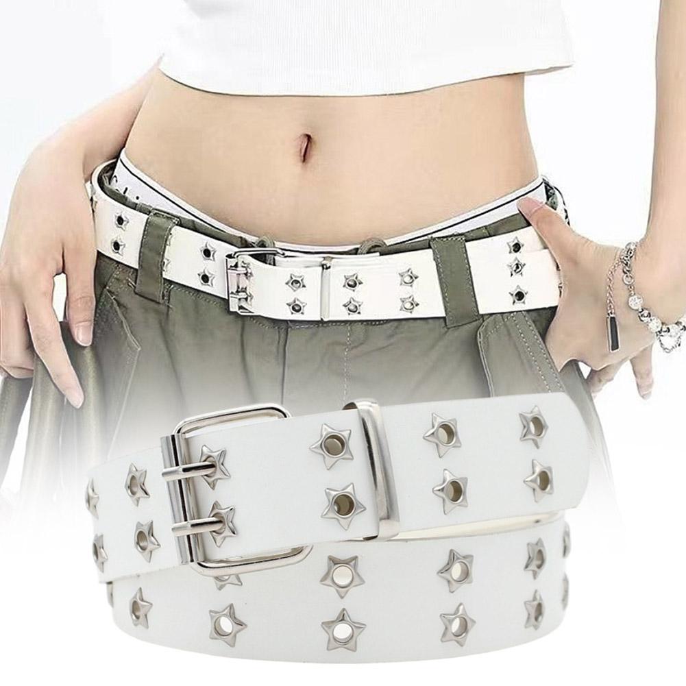 Cinturones de cuero Y2K Punk c - Leatherwork Eyelets reseña y precio
