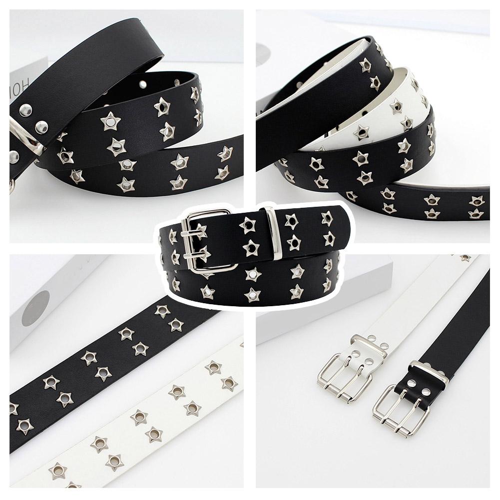 Cinturones de cuero Y2K Punk c - Leatherwork Eyelets reseña y precio