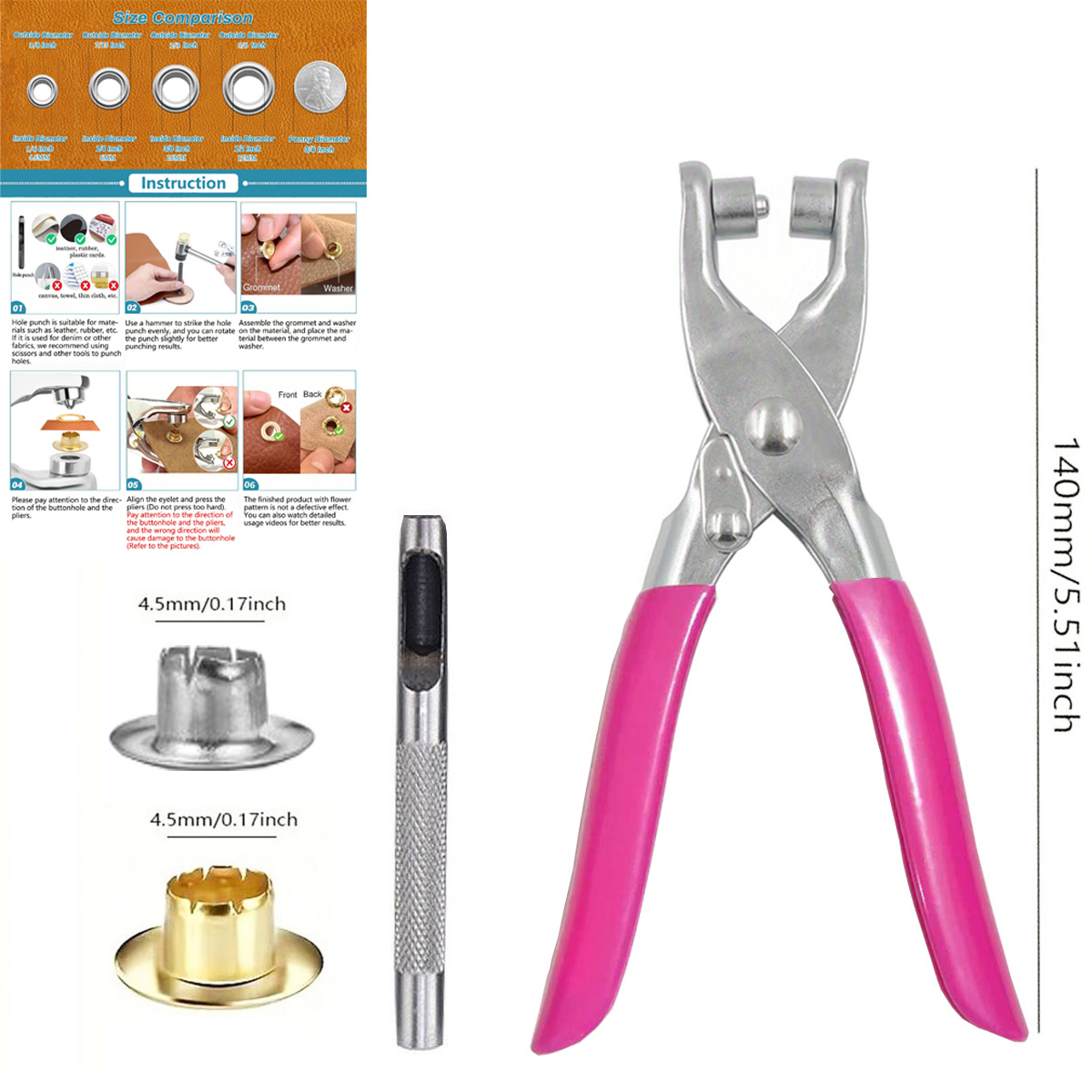 Kit de herramientas para ojale - Leatherwork Eyelets reseña y precio
